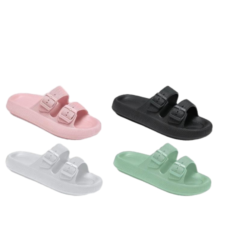 Best Selling  Women Slipper Two Strap with Buckle Lady Slides