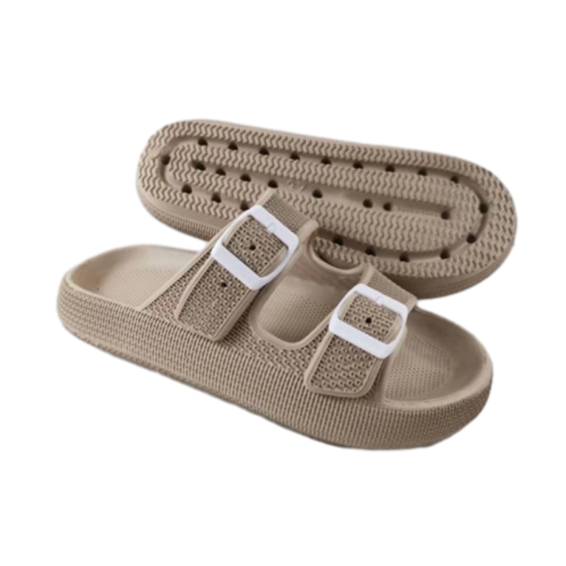 Best Selling  Women Slipper Two Strap with Buckle Lady Slides