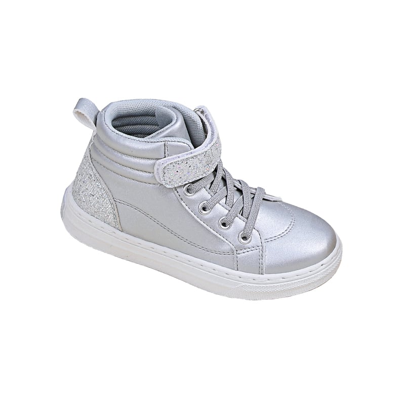 Girl Red High Tops Hot Sale Children Velcro Walking Sneaker