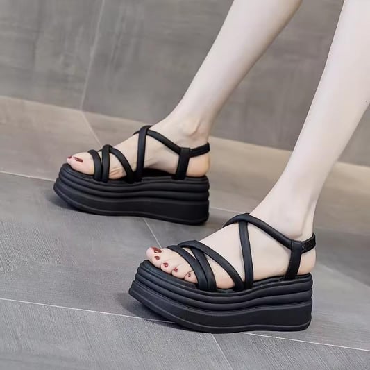 Strapy Lady Wedge Shoe Fashion Platform Women Chunky Sandal