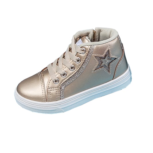 Latest Star Embellished Girl High Tops Children Walking Sneaker